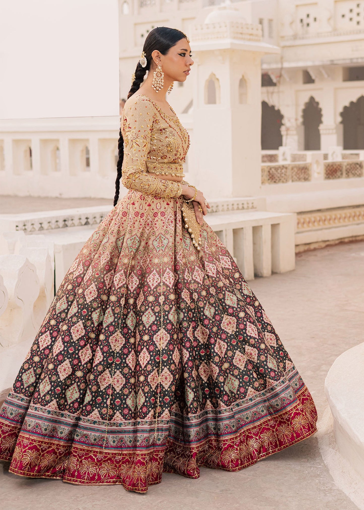 Maria Osama Khan | Khawabeedah Wedding Formals | Gulrukh - Dress - available at Maria Faisal in UK and USA.