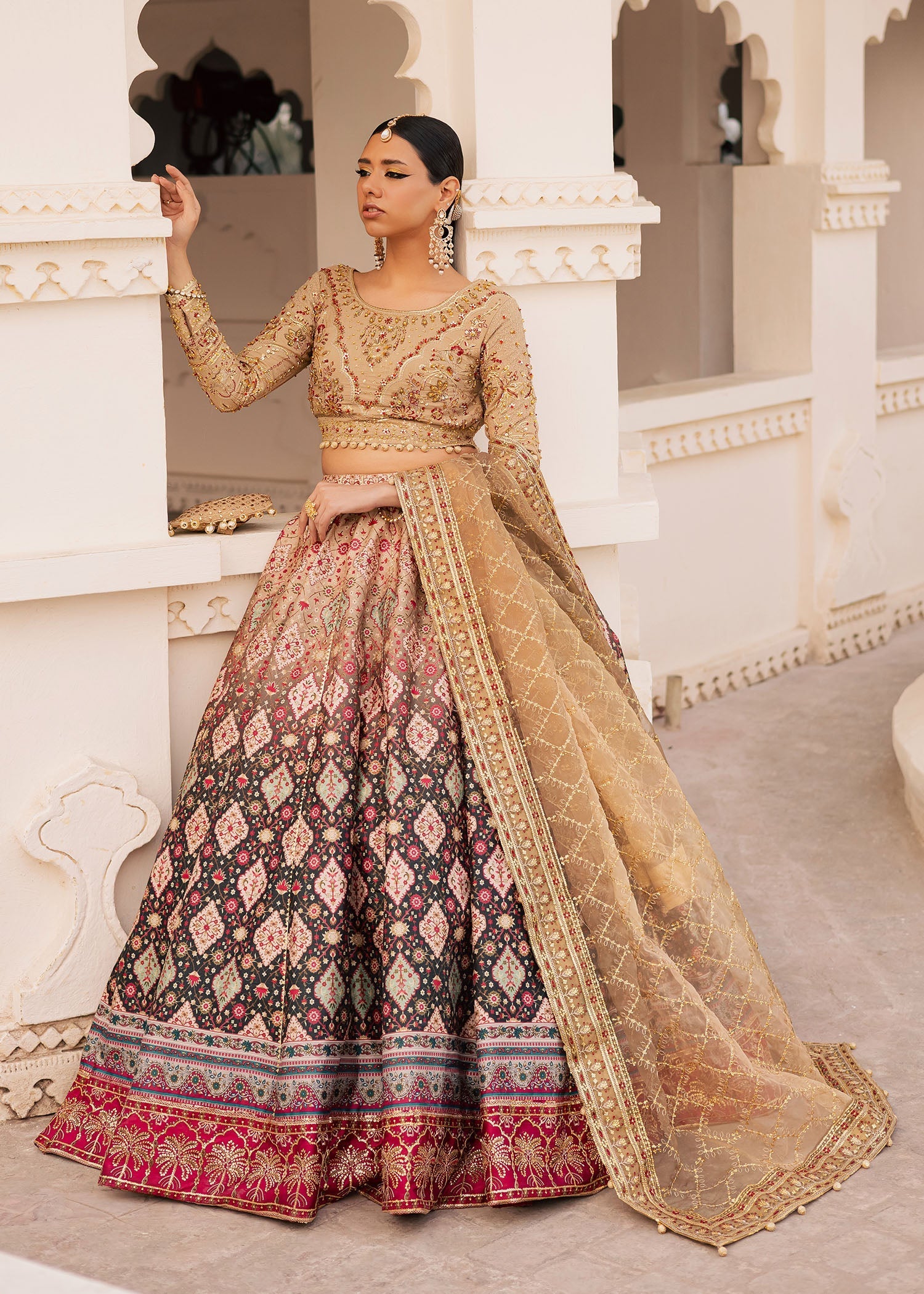 Maria Osama Khan | Khawabeedah Wedding Formals | Gulrukh - Dress - available at Maria Faisal in UK and USA.