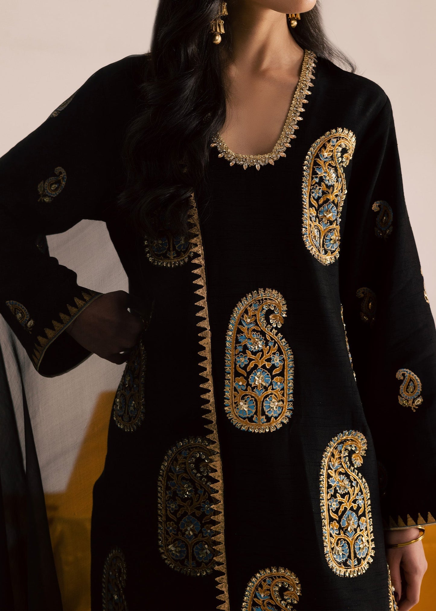 Sadaf Fawad Khan | Silk Luxury Pret 26 | Zarina - Dress - available at Maria Faisal in UK and USA.