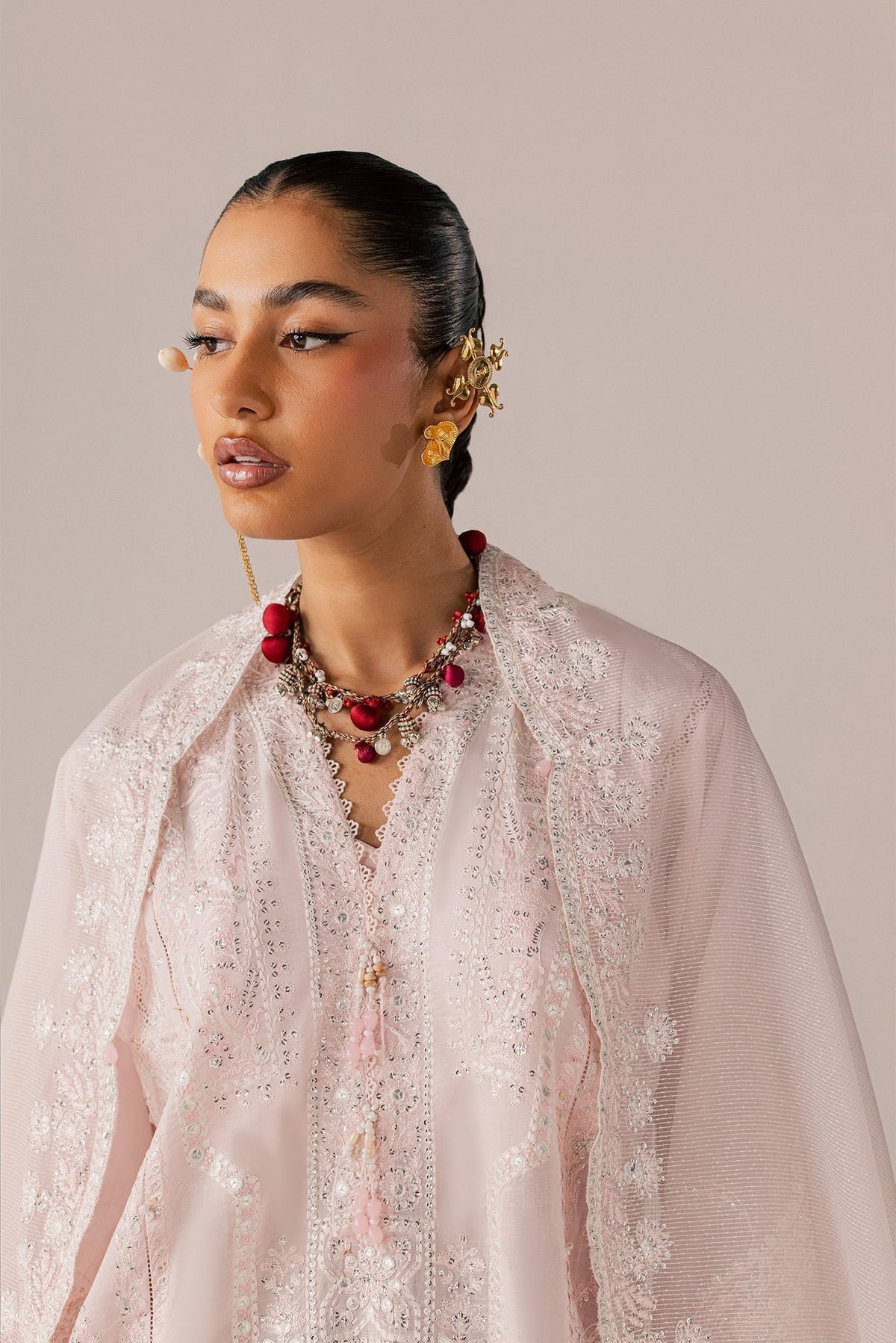 Elan | Stitched Pret 26 | ROUHAAN (EL26-04 B ST) - Luxury Dress - available at Maria Faisal in UK and USA.