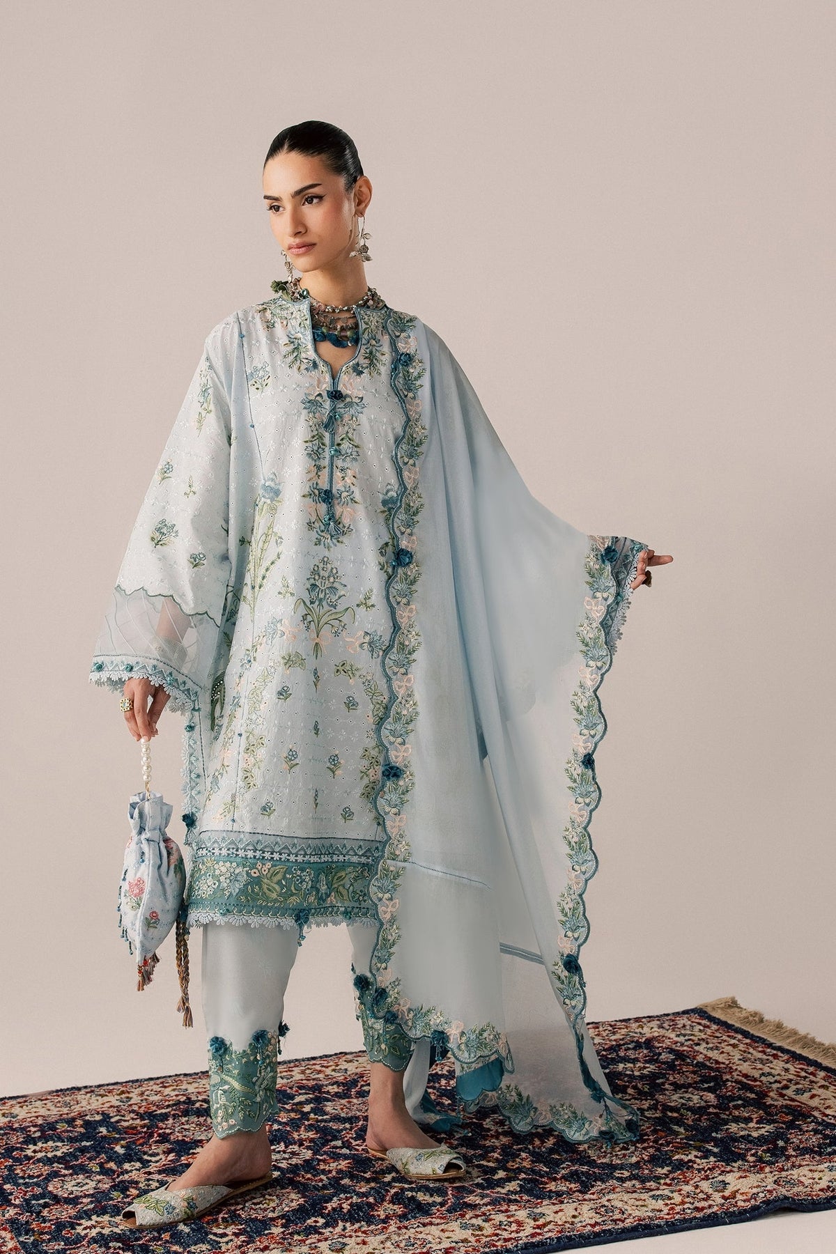 Elan | Stitched Pret 26 | MEHRVAAN (EL26-10 B ST) - Luxury Dress - available at Maria Faisal in UK and USA.