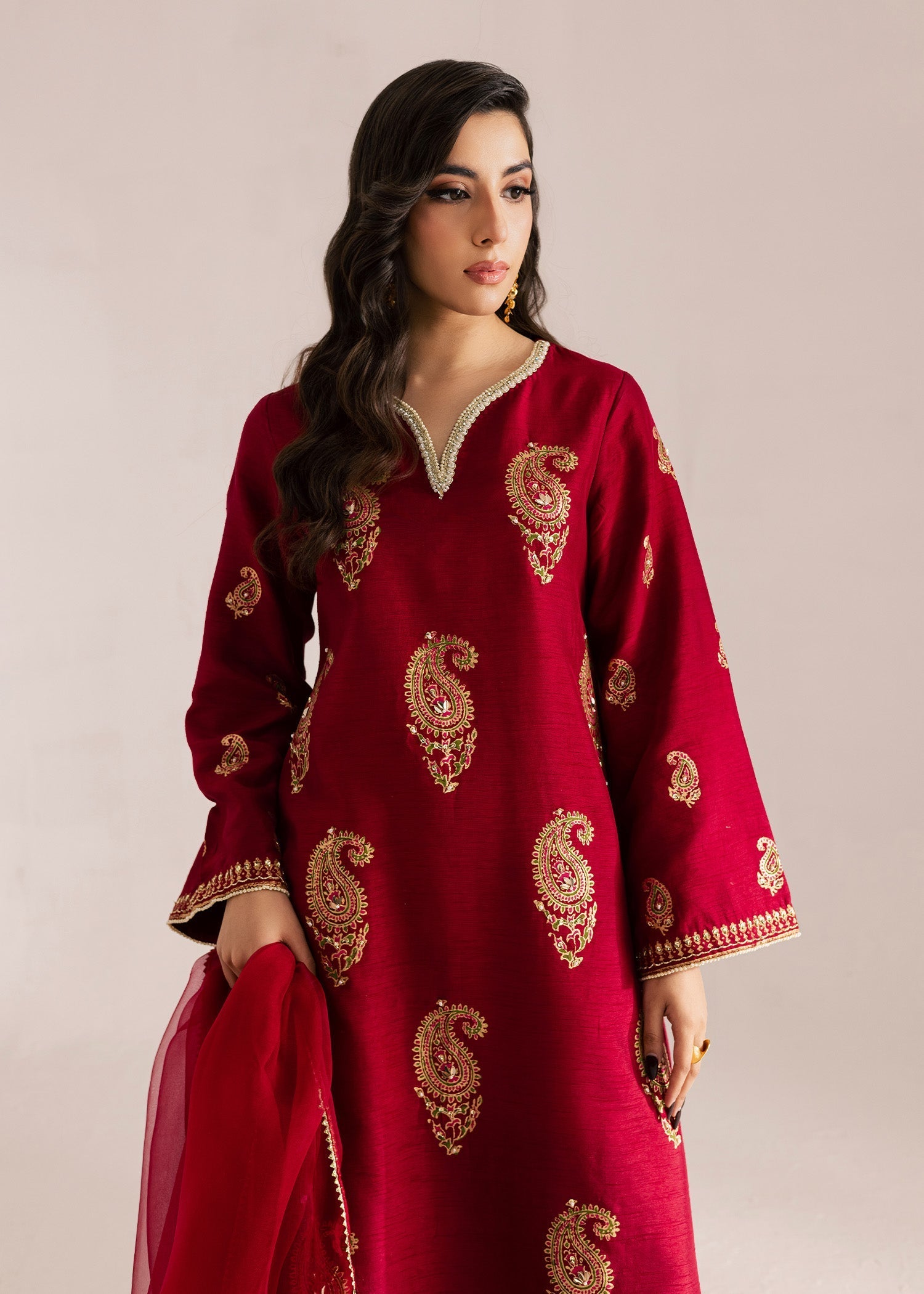 Sadaf Fawad Khan | Silk Luxury Pret 26 | Sera - Dress - available at Maria Faisal in UK and USA.