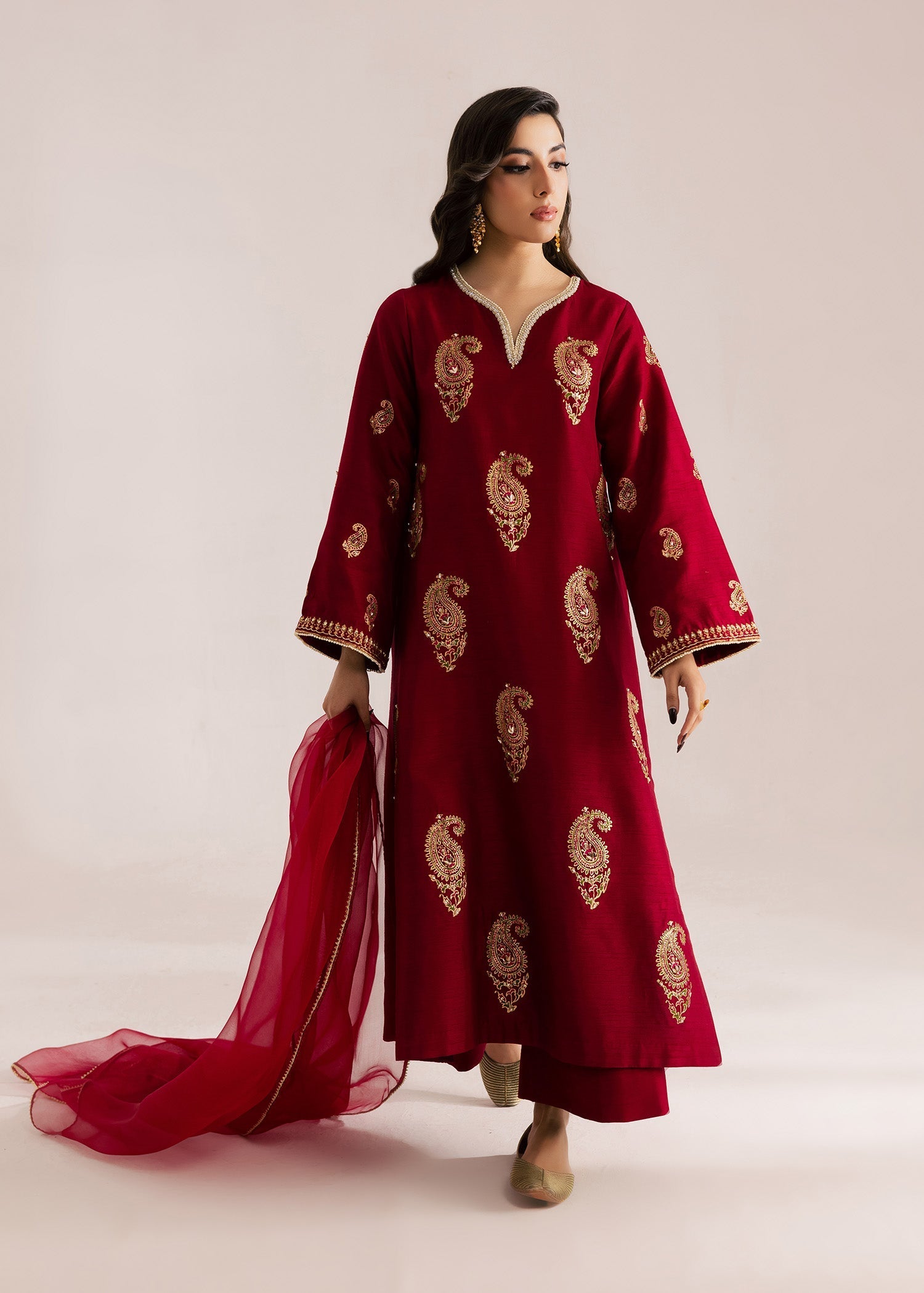 Sadaf Fawad Khan | Silk Luxury Pret 26 | Sera - Dress - available at Maria Faisal in UK and USA.