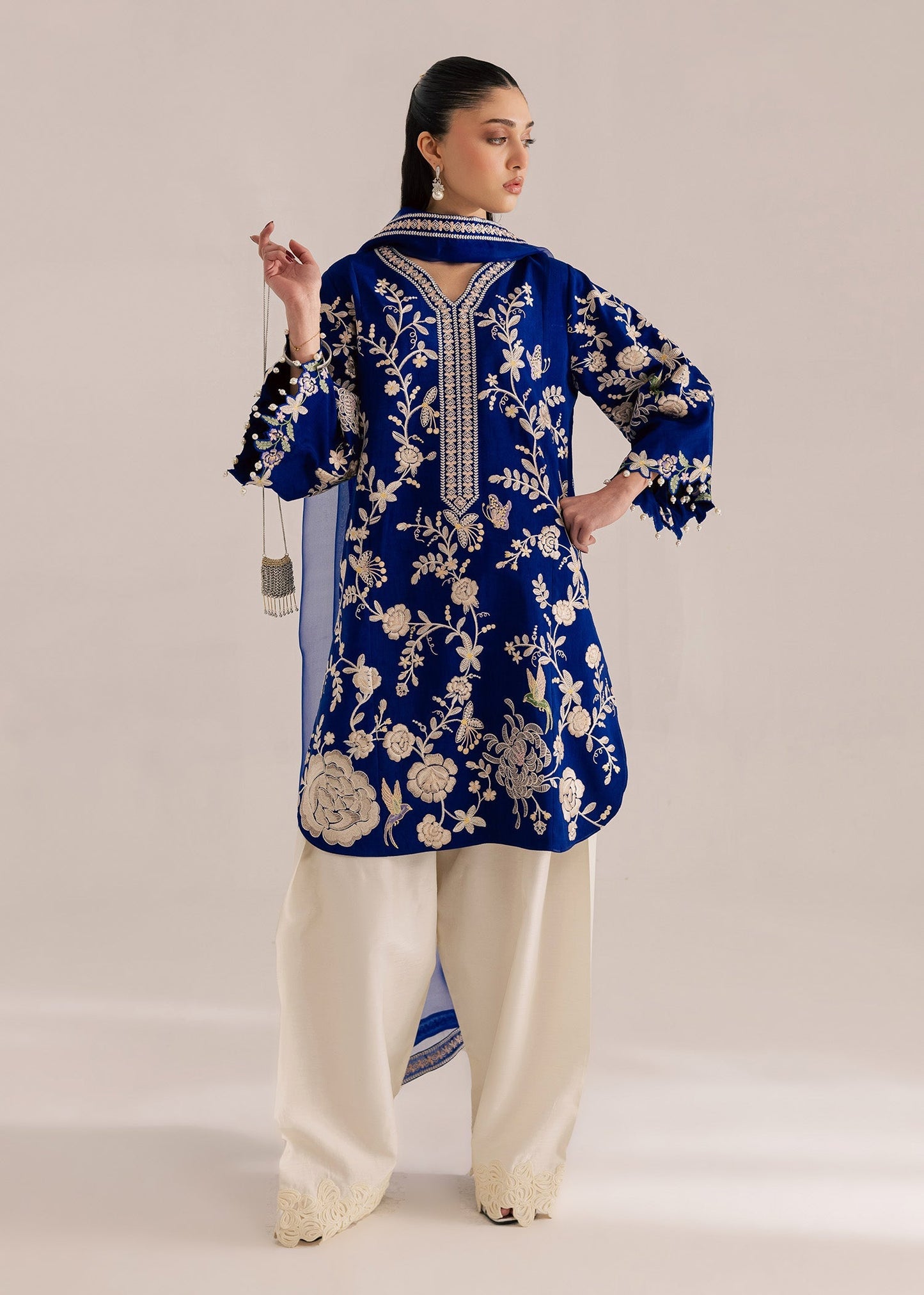 Sadaf Fawad Khan | Silk Luxury Pret 26 | Lisha - Dress - available at Maria Faisal in UK and USA.