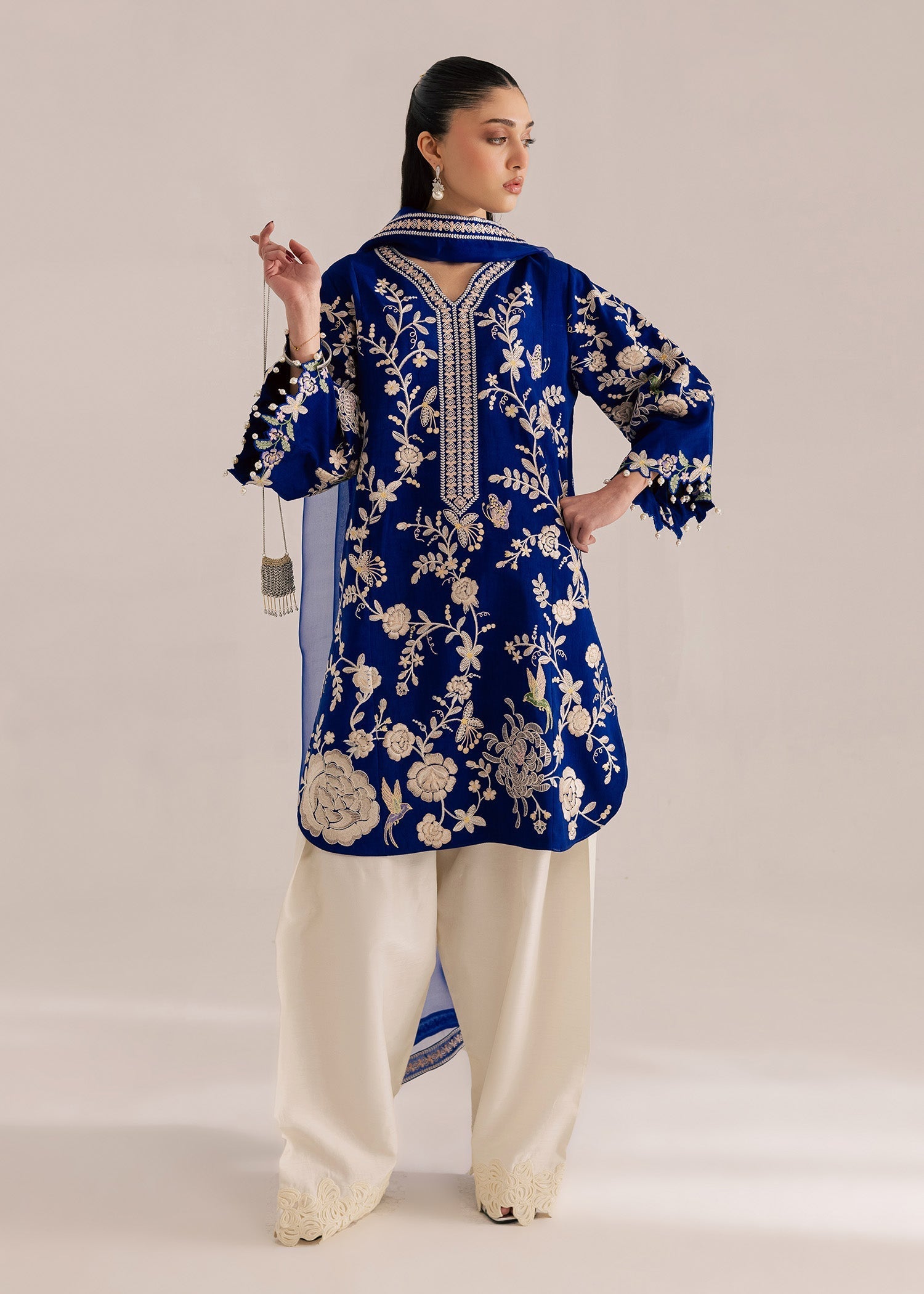 Sadaf Fawad Khan | Silk Luxury Pret 26 | Lisha - Dress - available at Maria Faisal in UK and USA.