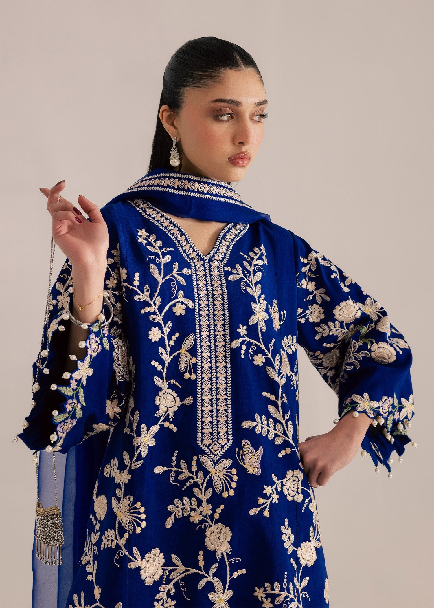 Sadaf Fawad Khan | Silk Luxury Pret 26 | Lisha - Dress - available at Maria Faisal in UK and USA.