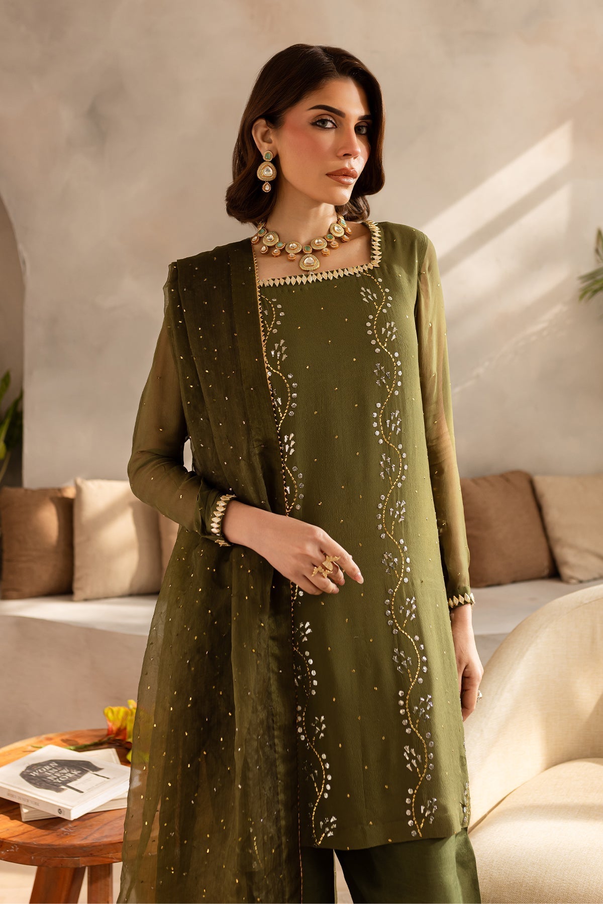 Vanya | Kaya Formals | KY-04 - Designer Dress with Intricate embroidery and embellishments. Shop elegent wedding dress at Maria Faisal.