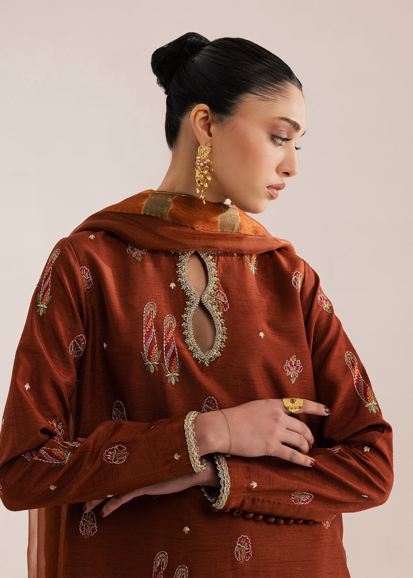 Sadaf Fawad Khan | Silk Luxury Pret 26 | Zaleh - Dress - available at Maria Faisal in UK and USA.