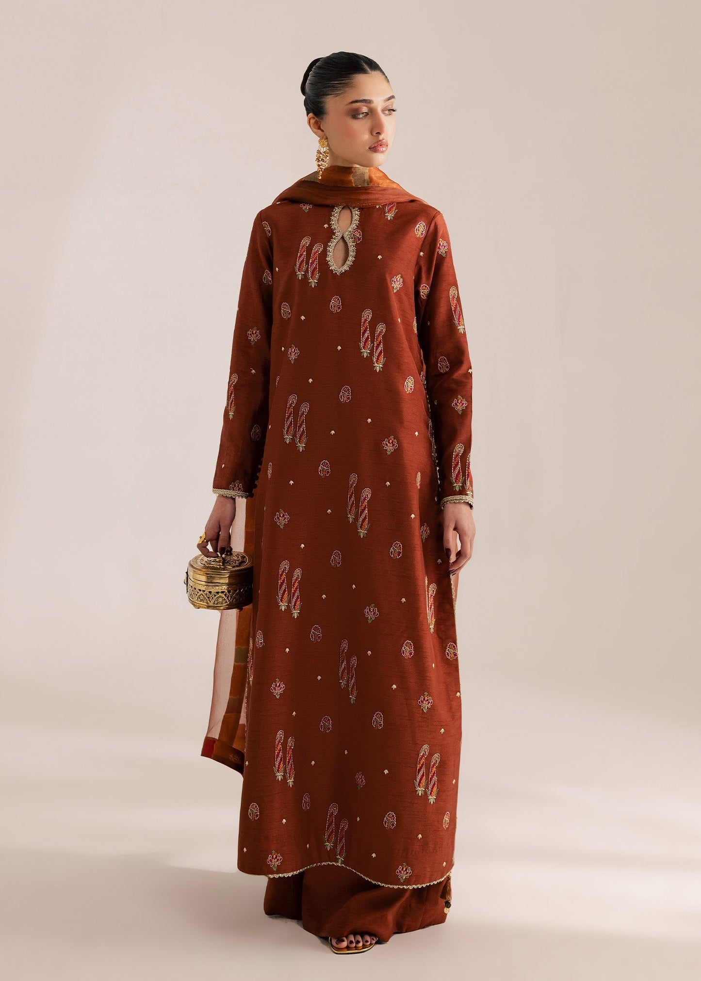 Sadaf Fawad Khan | Silk Luxury Pret 26 | Zaleh - Dress - available at Maria Faisal in UK and USA.