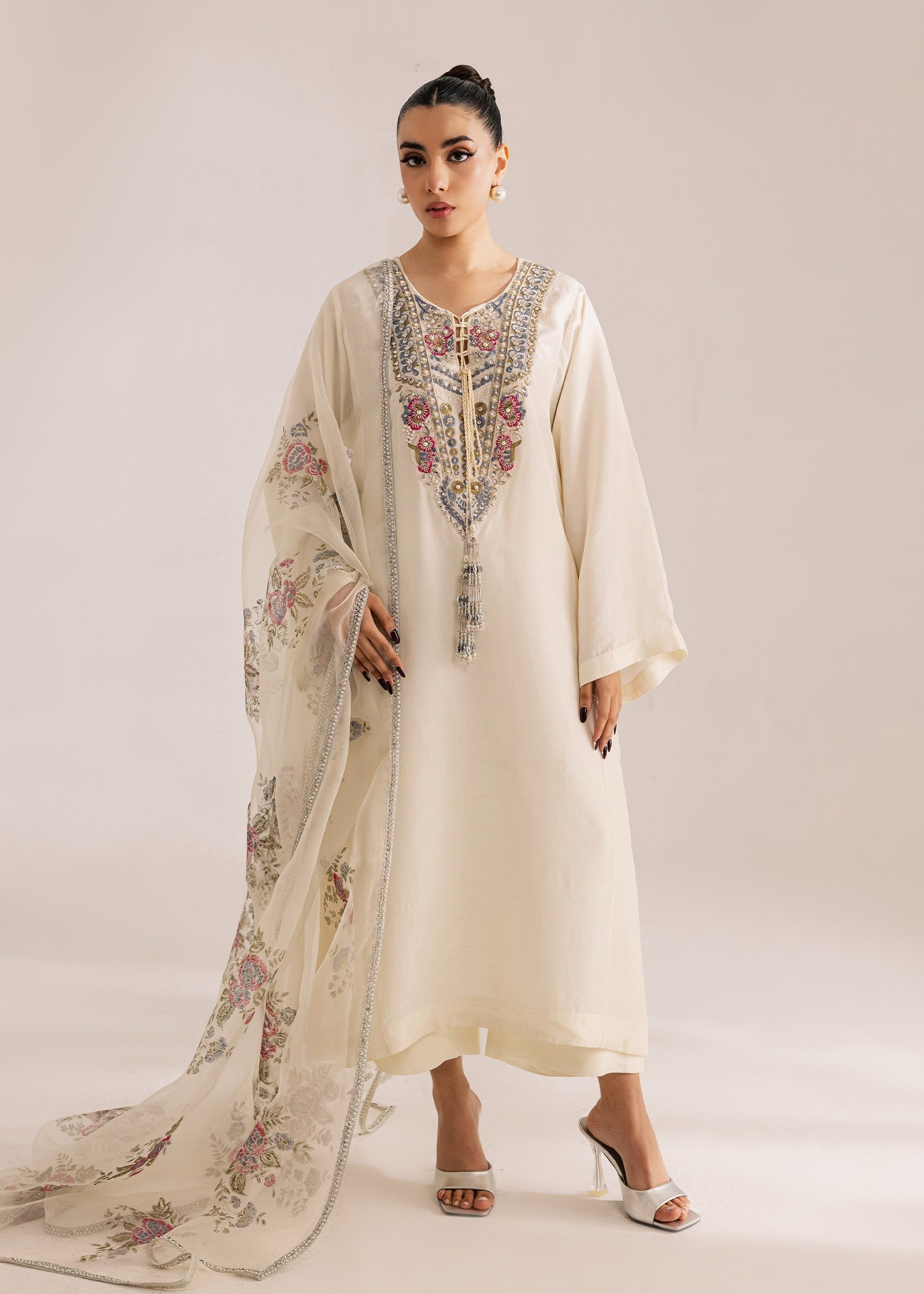Sadaf Fawad Khan | Silk Luxury Pret 26 | Mahveen - Dress - available at Maria Faisal in UK and USA.