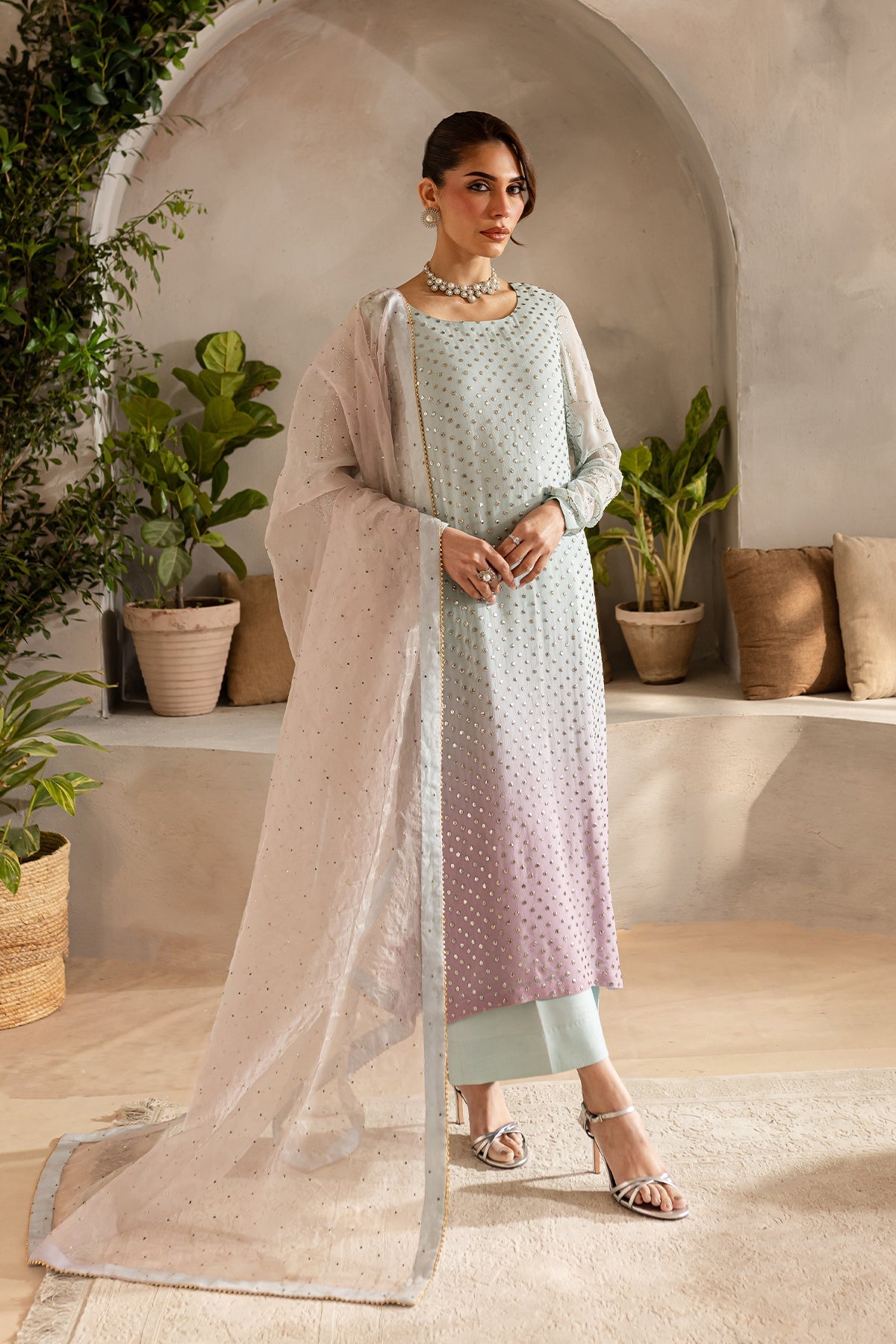 Vanya | Kaya Formals | KY-02 - Designer Dress with Intricate embroidery and embellishments. Shop elegent wedding dress at Maria Faisal.