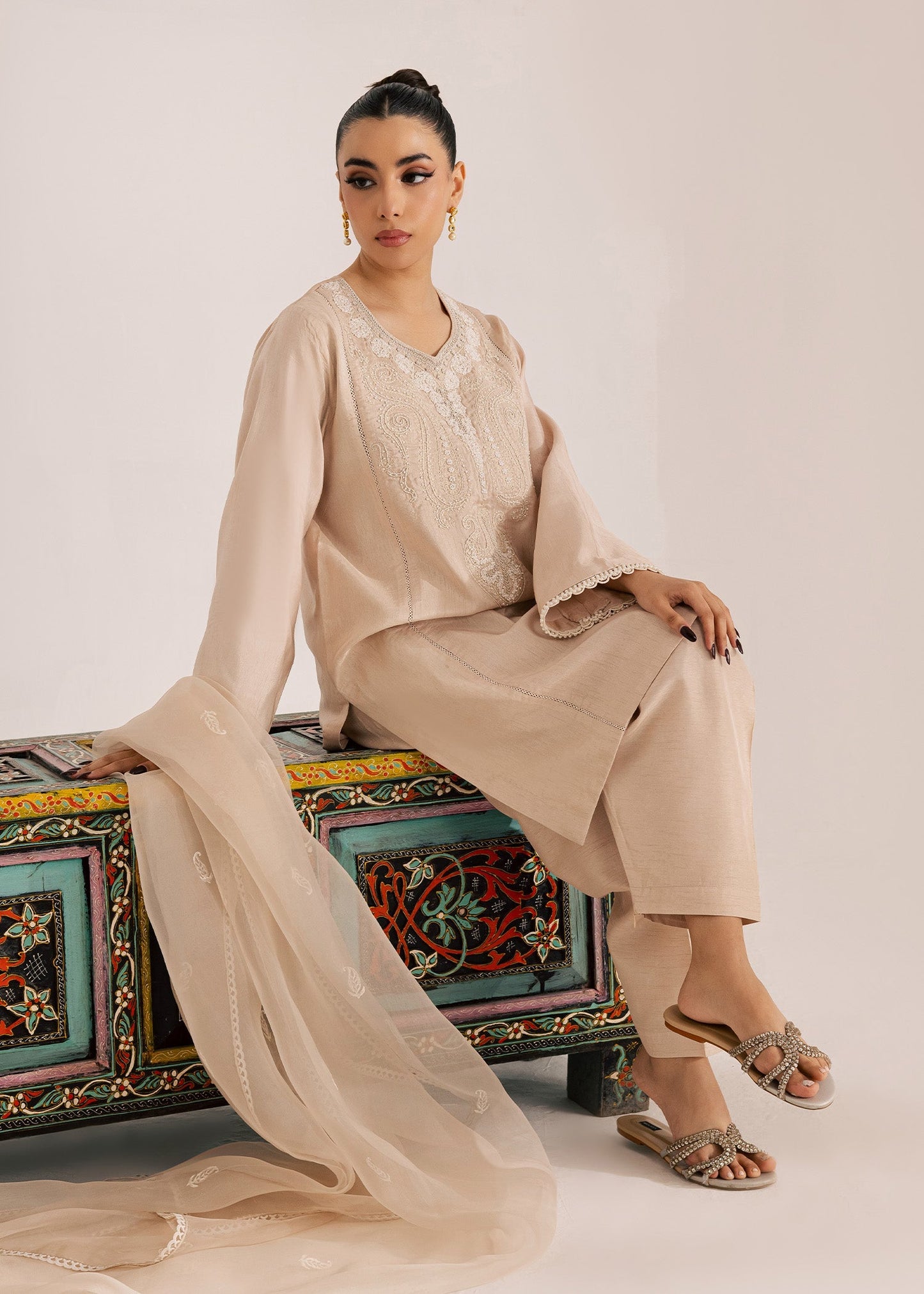 Sadaf Fawad Khan | Silk Luxury Pret 26 | Neesha - Dress - available at Maria Faisal in UK and USA.