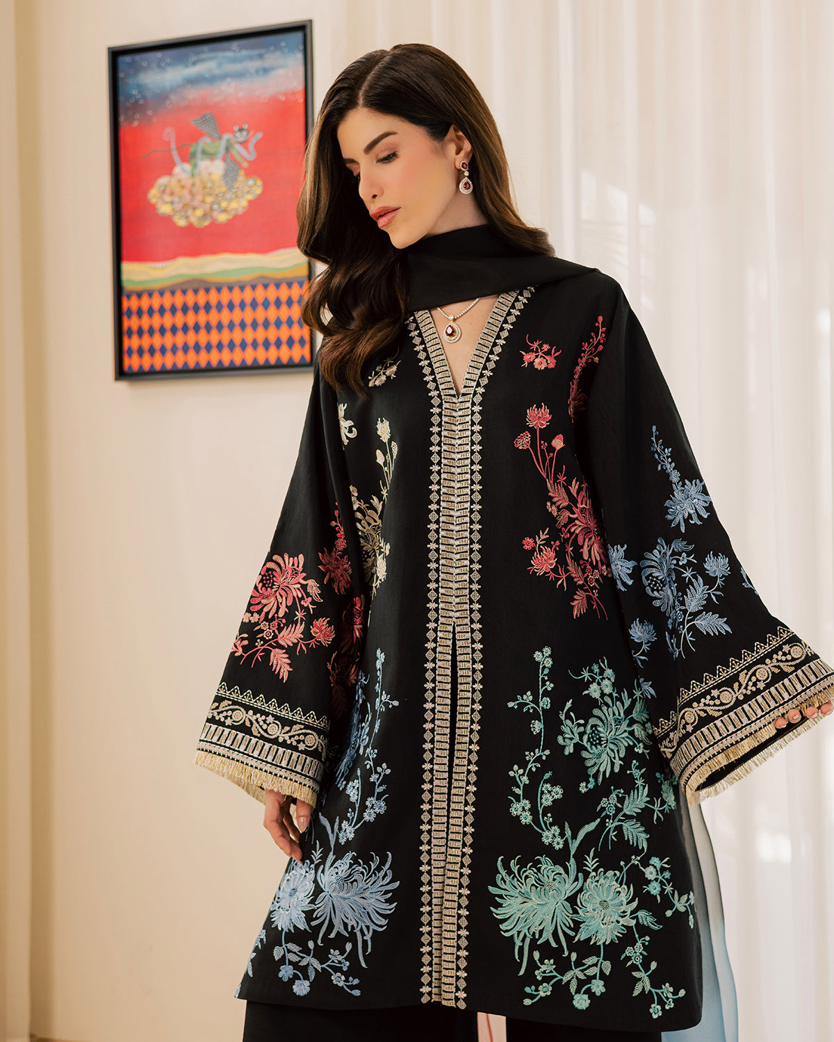 Sadaf Fawad Khan | Eva Luxury Pret 26 | Sable - Luxury Dress - available at Maria Faisal in UK and USA.
