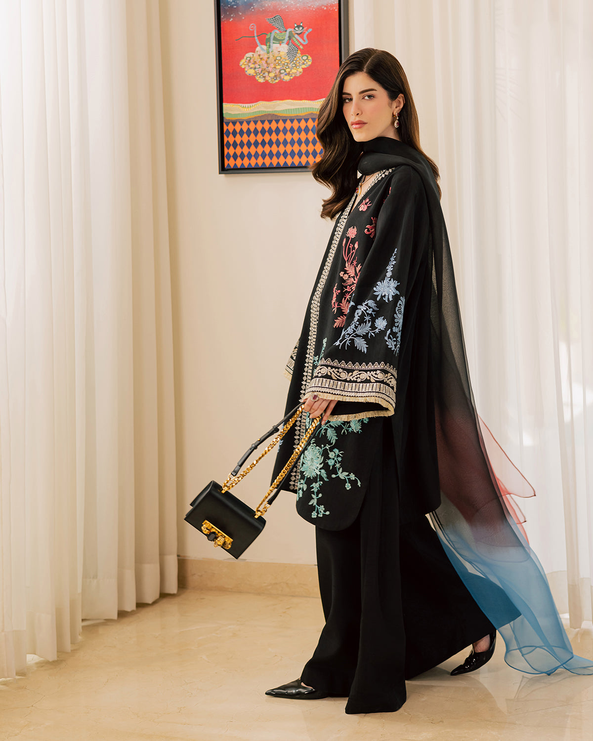 Sadaf Fawad Khan | Eva Luxury Pret 26 | Sable - Luxury Dress - available at Maria Faisal in UK and USA.