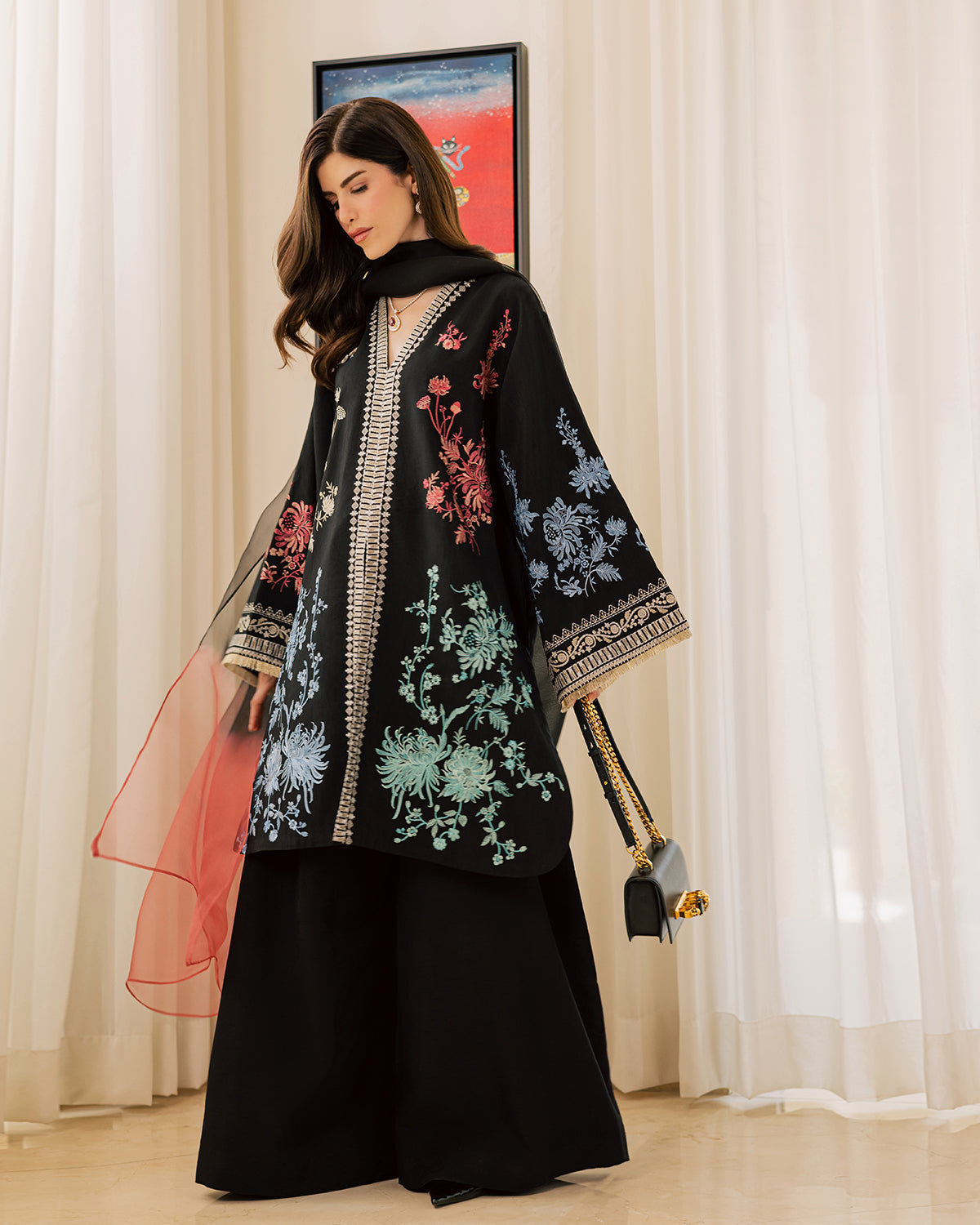 Sadaf Fawad Khan | Eva Luxury Pret 26 | Sable - Luxury Dress - available at Maria Faisal in UK and USA.