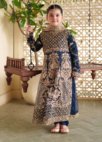 3 Piece Embroidered Chiffon Suit - Kids Clothing - available at Maria Faisal in UK and USA.