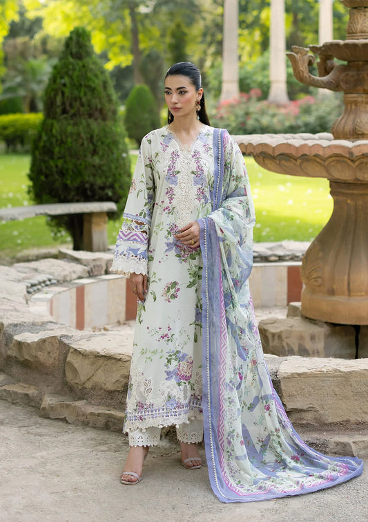 Elaf Premium | Signature Embroidered Lawn with Chiffon Collection 26 | ESG-3B KATIE - Luxury Dress - available at Maria Faisal in UK and USA.