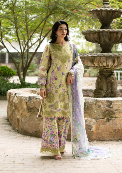 Elaf Premium | Signature Embroidered Lawn with Chiffon Collection 26 | ESG-8A OLIVIA - Luxury Dress - available at Maria Faisal in UK and USA.