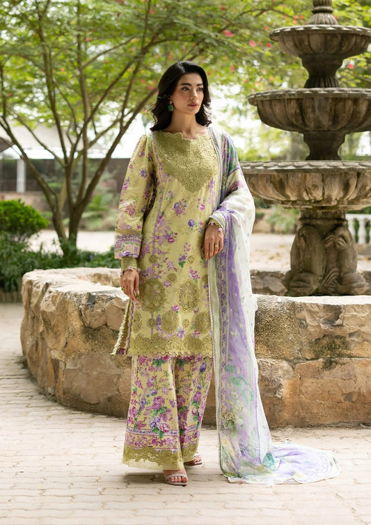 Elaf Premium | Signature Embroidered Lawn with Chiffon Collection 26 | ESG-8A OLIVIA - Luxury Dress - available at Maria Faisal in UK and USA.