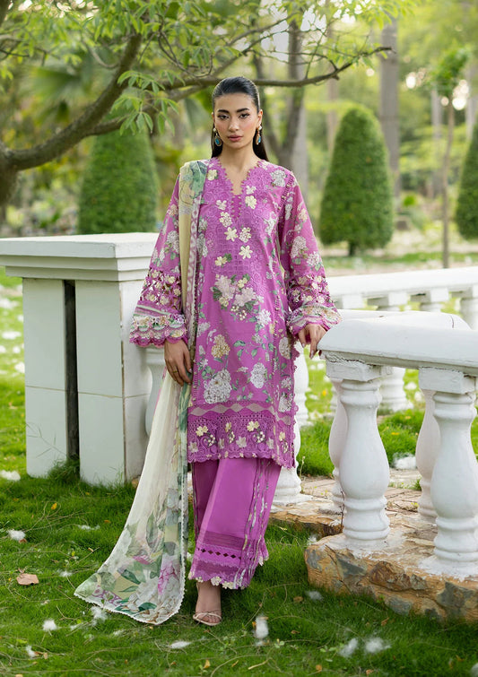 Elaf Premium | Signature Embroidered Lawn with Chiffon Collection 26 | ESG-7B KIARA - Luxury Dress - available at Maria Faisal in UK and USA.