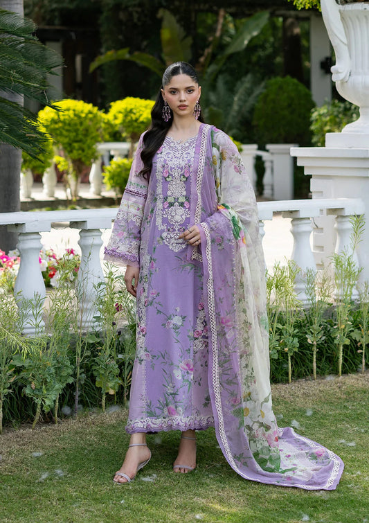 Elaf Premium | Signature Embroidered Lawn with Chiffon Collection 26 | ESG-1B BIANCA - Luxury Dress - available at Maria Faisal in UK and USA.
