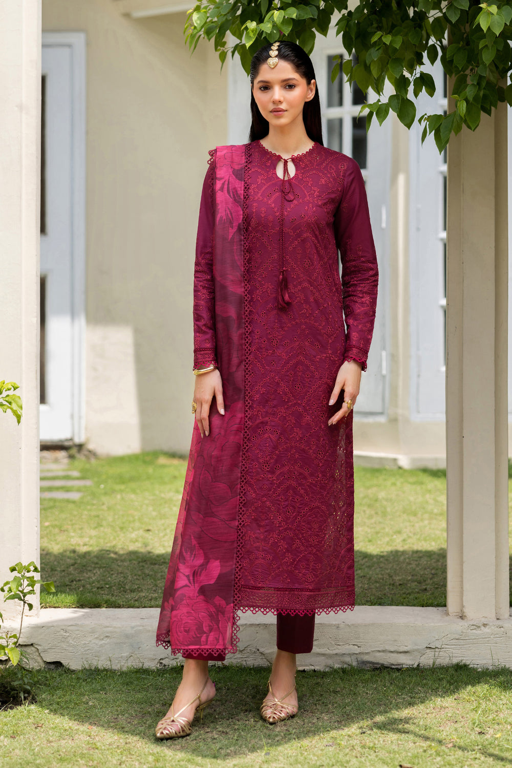 Zarif | Summer Lawn 26 | FREYA - Luxury Dress - available at Maria Faisal in UK and USA.