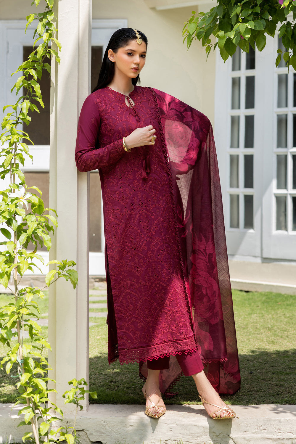 Zarif | Summer Lawn 26 | FREYA - Luxury Dress - available at Maria Faisal in UK and USA.