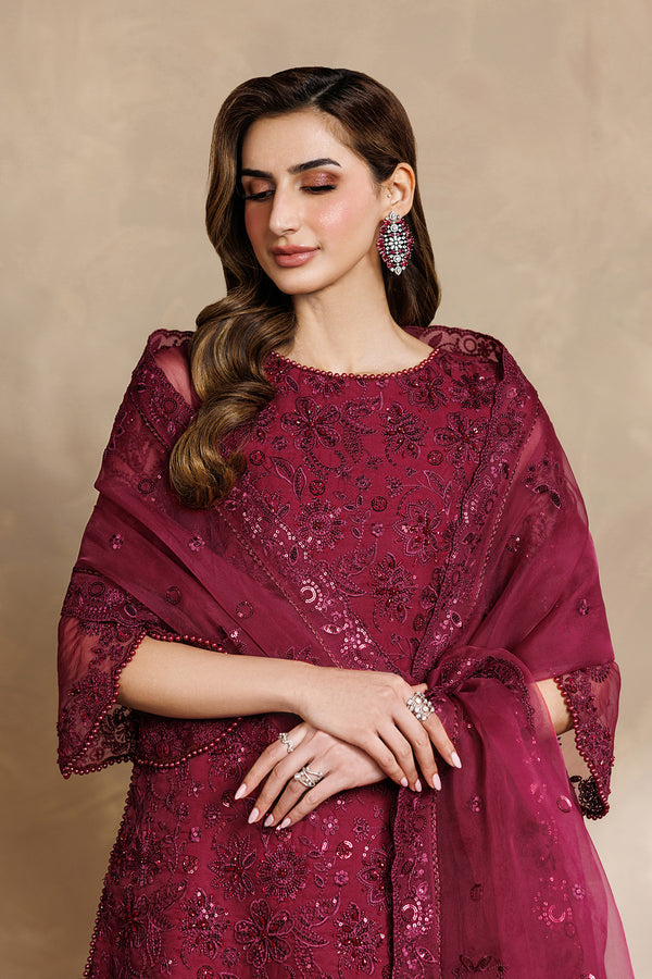 Zarif | Zayrah Formals | ZYR-SURKH-01 - Formal Dress - available at Maria Faisal in UK and USA.