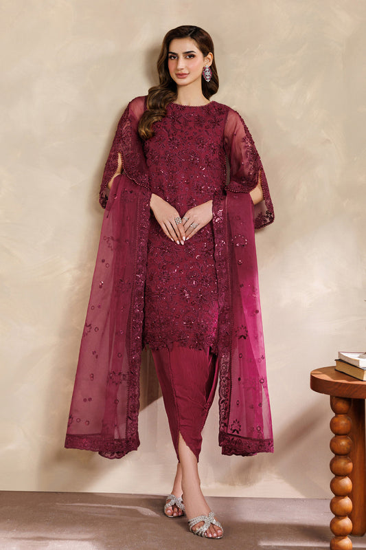 Zarif | Zayrah Formals | ZYR-SURKH-01 - Formal Dress - available at Maria Faisal in UK and USA.