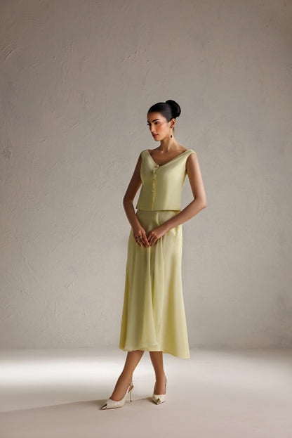 Caia | Basics 26 | LOOK 16 - Luxury Dress - available at Maria Faisal in UK and USA.