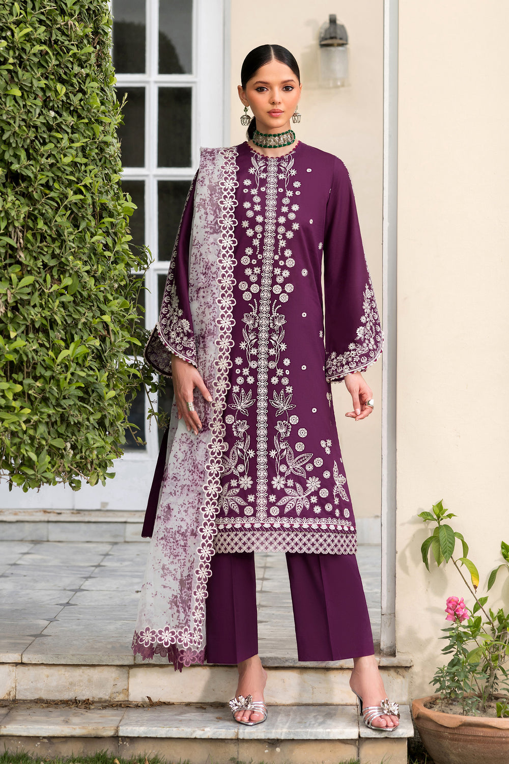 Zarif | Summer Lawn 26 | KOYA - Luxury Dress - available at Maria Faisal in UK and USA.