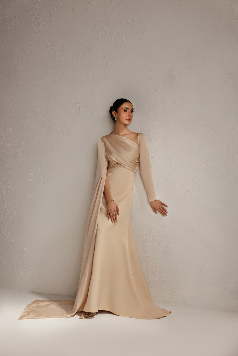 Caia | Basics 26 | Look 27 - Luxury Dress - available at Maria Faisal in UK and USA.