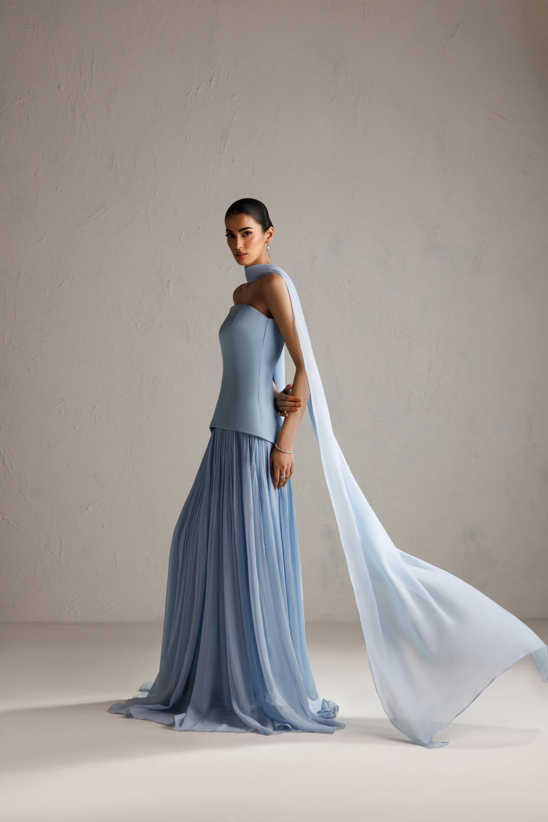 Caia | Basics 26 | Look 11 - Luxury Dress - available at Maria Faisal in UK and USA.