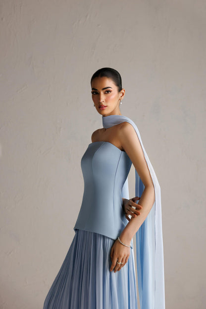 Caia | Basics 26 | Look 11 - Luxury Dress - available at Maria Faisal in UK and USA.