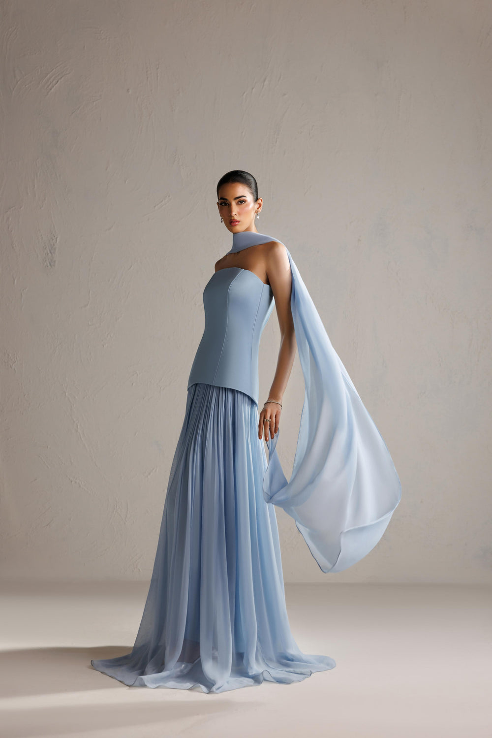 Caia | Basics 26 | Look 11 - Luxury Dress - available at Maria Faisal in UK and USA.