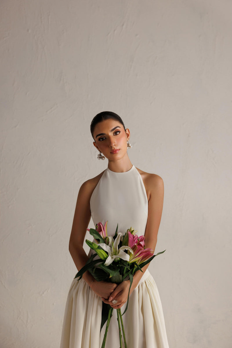 Caia | Basics 26 | Look 25 - Luxury Dress - available at Maria Faisal in UK and USA.
