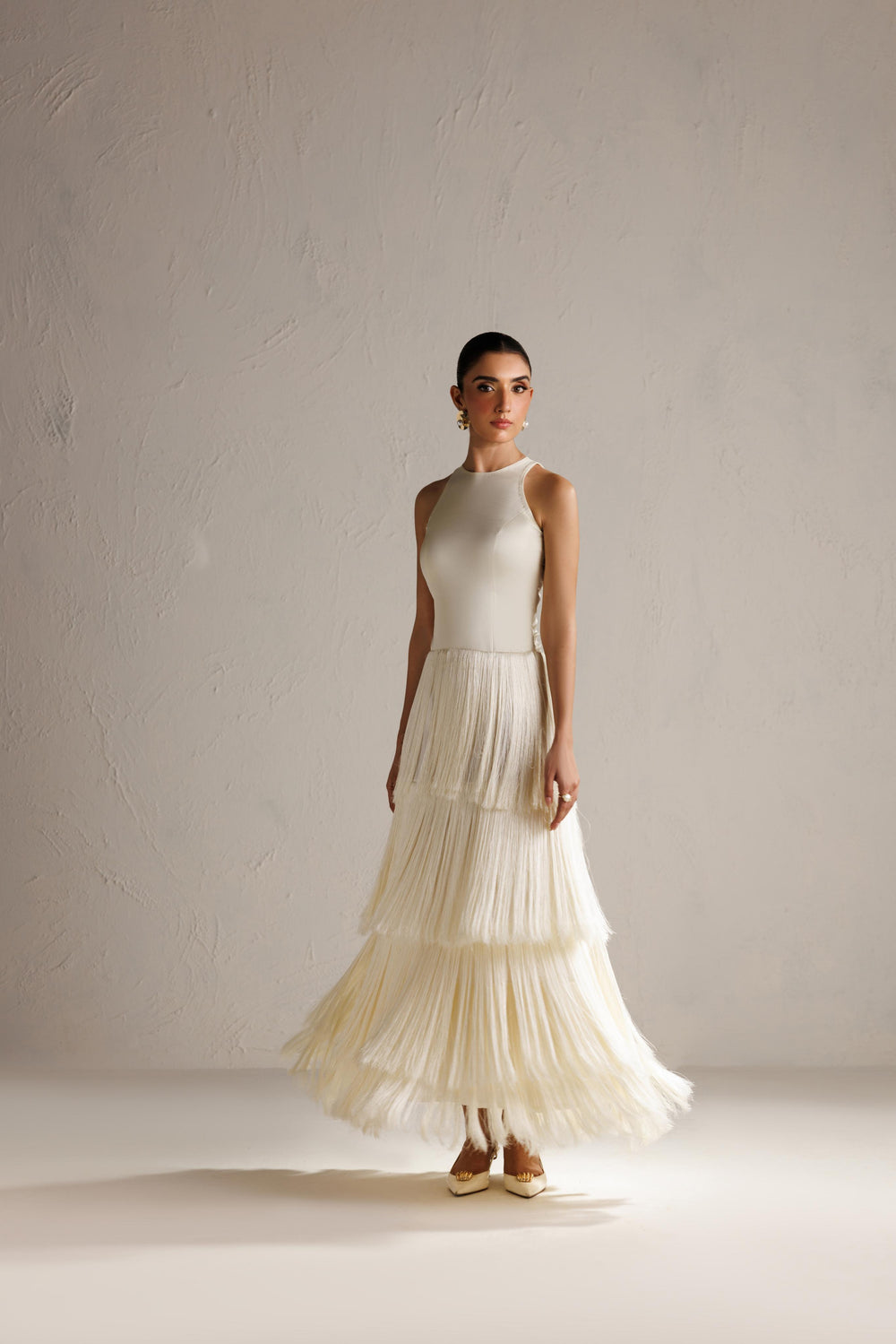 Caia | Basics 26 | Look 23 - Luxury Dress - available at Maria Faisal in UK and USA.