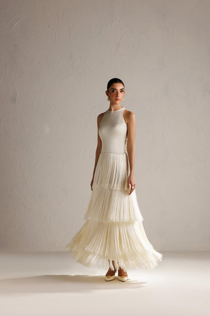 Caia | Basics 26 | Look 23 - Luxury Dress - available at Maria Faisal in UK and USA.
