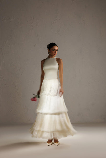 Caia | Basics 26 | Look 23 - Luxury Dress - available at Maria Faisal in UK and USA.
