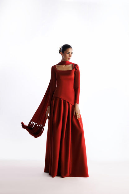 Caia | Basics 26 | Look 21 - Luxury Dress - available at Maria Faisal in UK and USA.