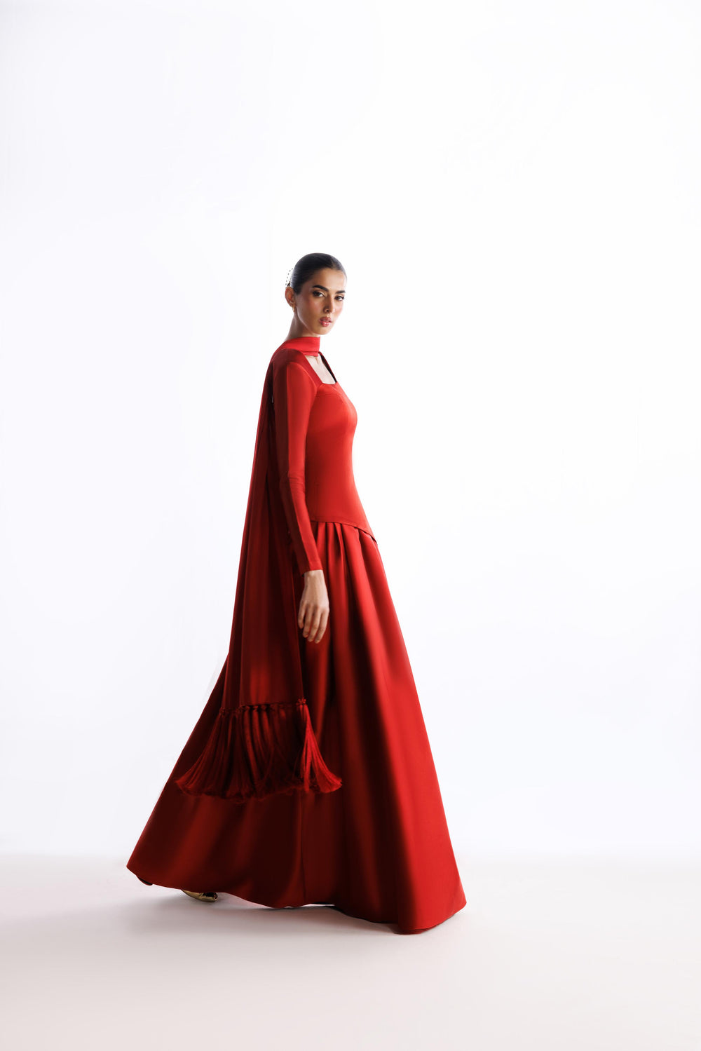 Caia | Basics 26 | Look 21 - Luxury Dress - available at Maria Faisal in UK and USA.
