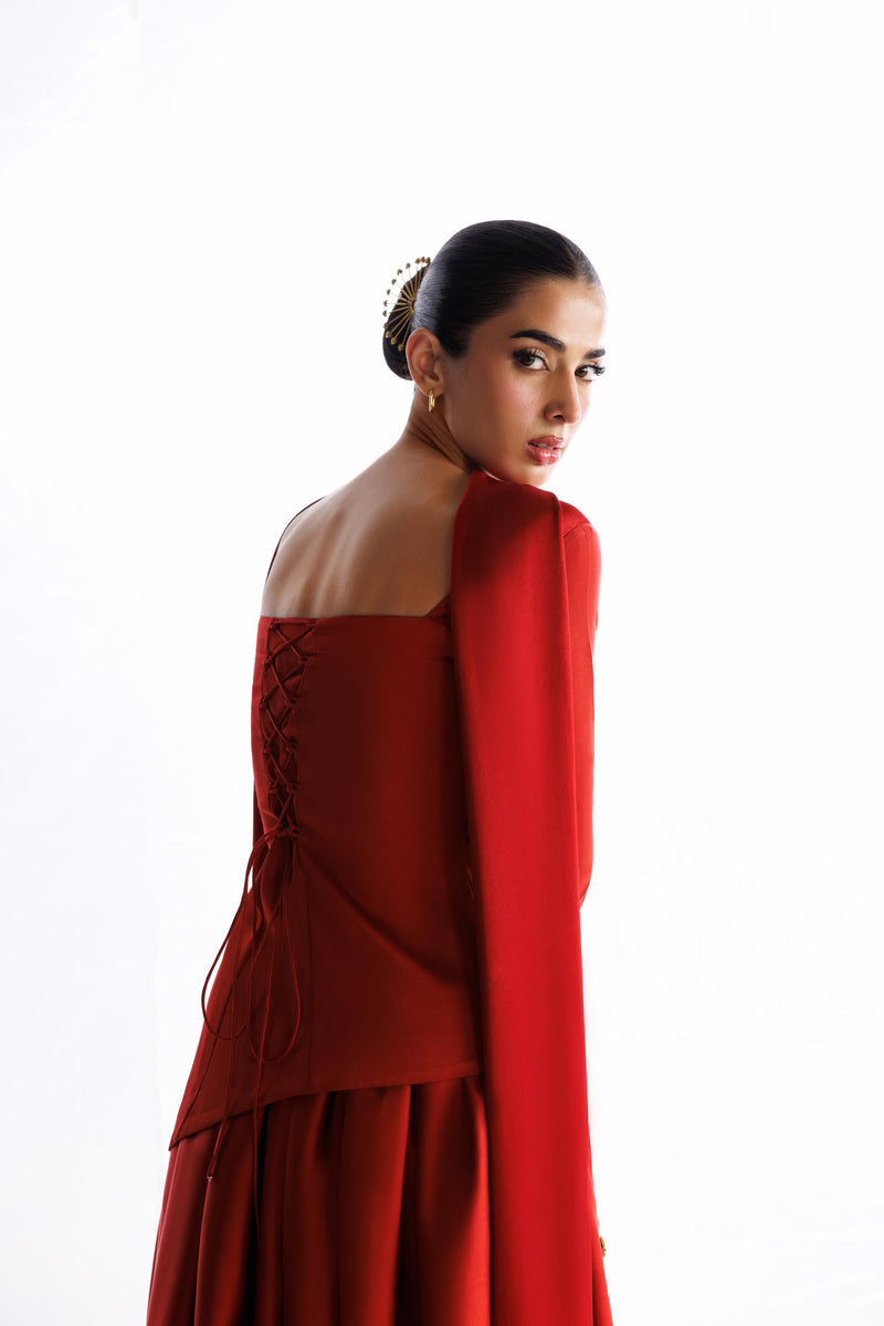 Caia | Basics 26 | Look 21 - Luxury Dress - available at Maria Faisal in UK and USA.