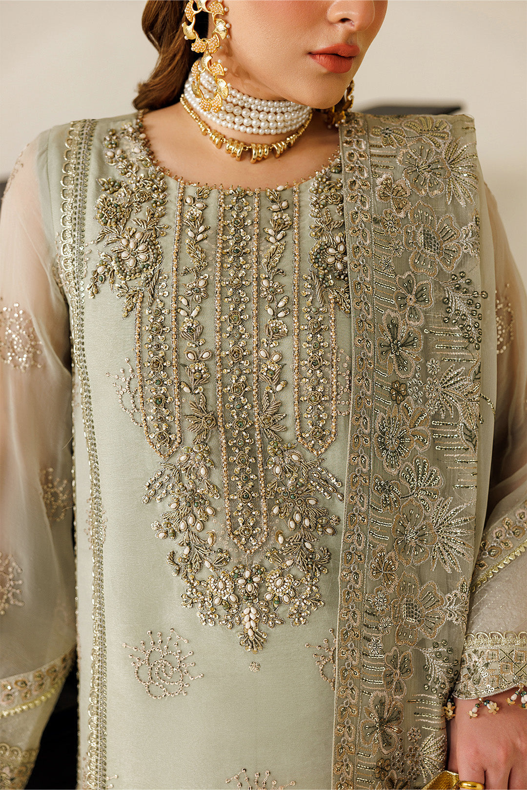 Alizeh | Aymal Luxury Bamber Chiffon | AF-BHM-4072-Javi - Formal Dress - available at Maria Faisal in UK and USA.