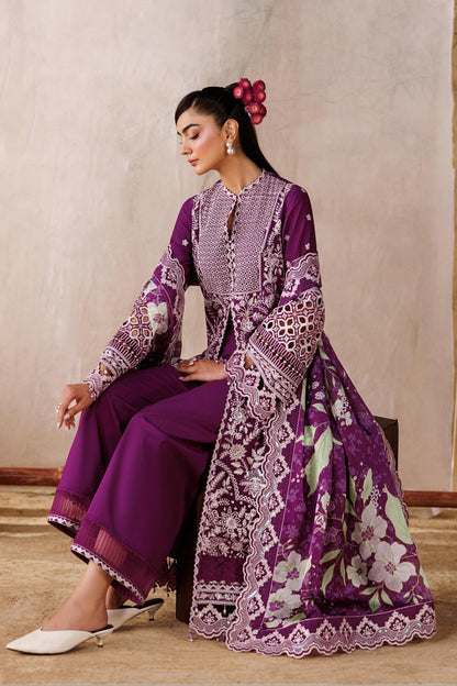 Akbar Aslam | Elea Lawn 26 | Tenebris - Luxury Dress - available at Maria Faisal in UK and USA.