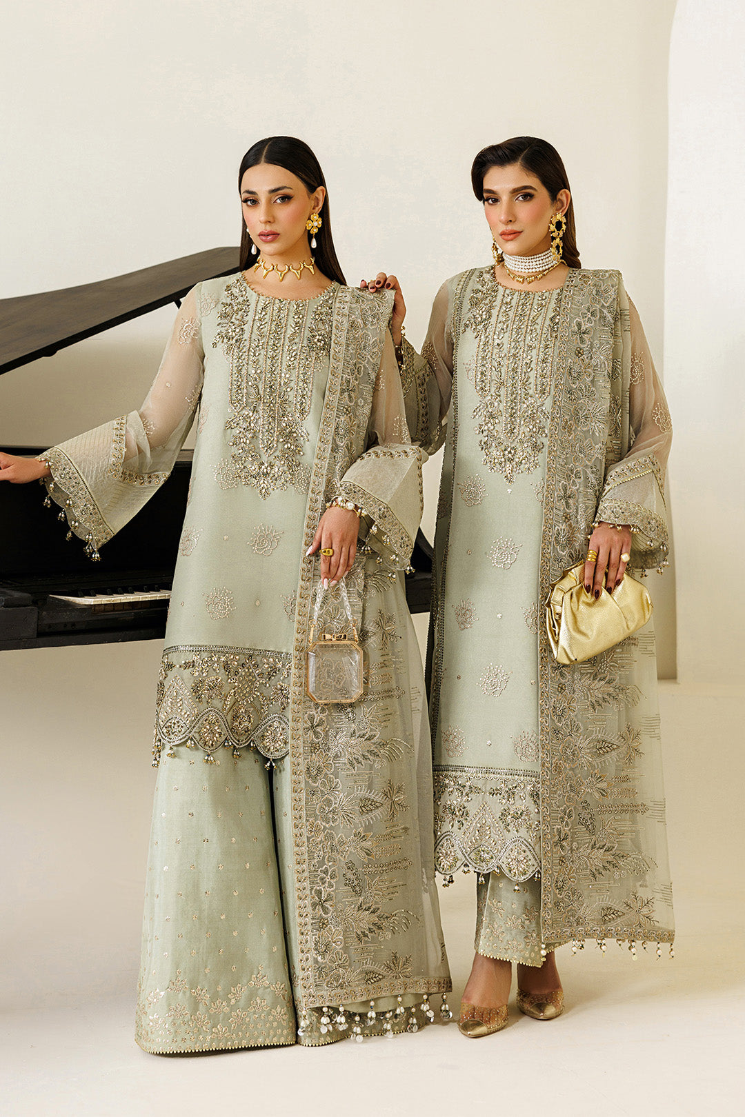 Alizeh | Aymal Luxury Bamber Chiffon | AF-BHM-4072-Javi - Formal Dress - available at Maria Faisal in UK and USA.