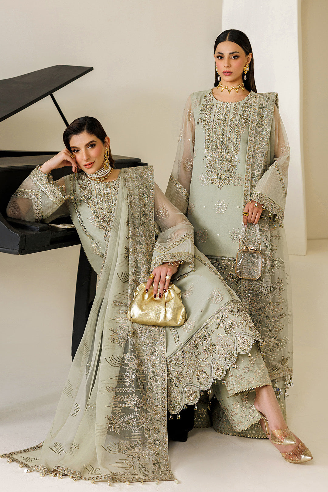 Alizeh | Aymal Luxury Bamber Chiffon | AF-BHM-4072-Javi - Formal Dress - available at Maria Faisal in UK and USA.