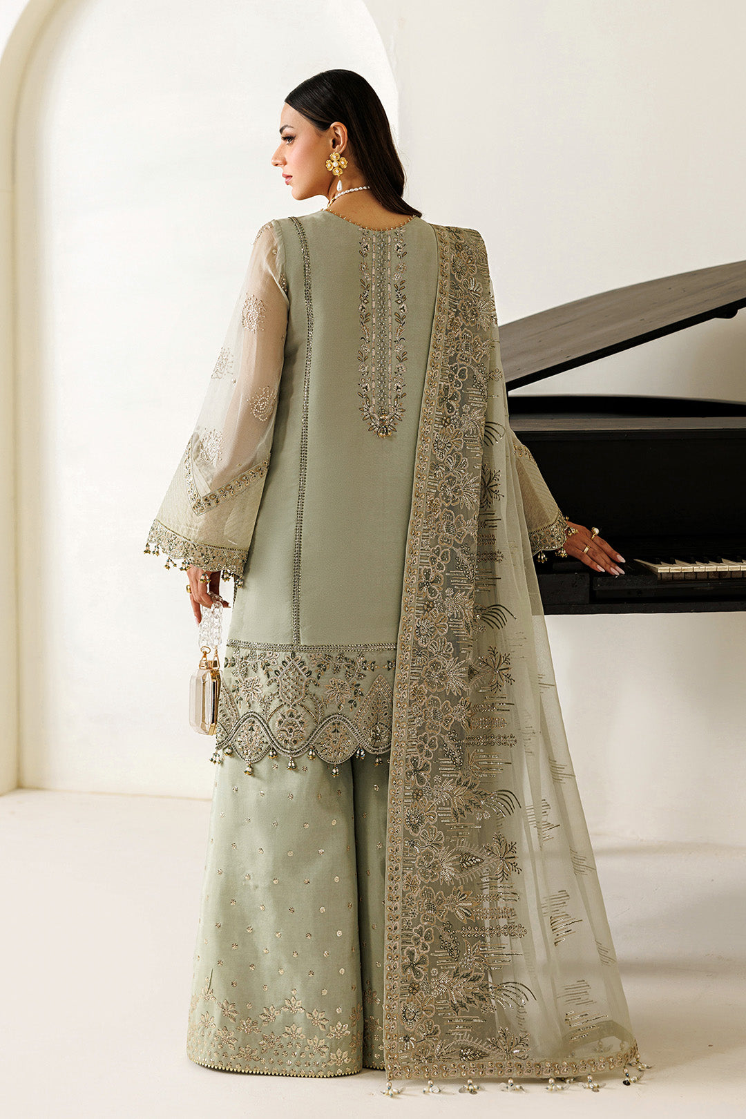 Alizeh | Aymal Luxury Bamber Chiffon | AF-BHM-4072-Javi - Formal Dress - available at Maria Faisal in UK and USA.