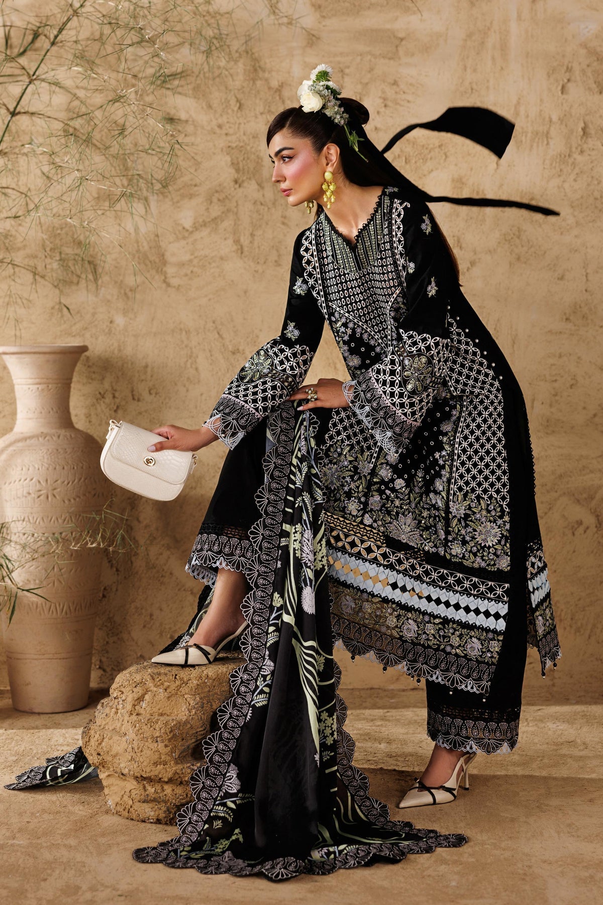 Akbar Aslam | Elea Lawn 26 | Alesse - Luxury Dress - available at Maria Faisal in UK and USA.