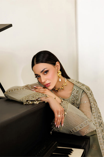 Alizeh | Aymal Luxury Bamber Chiffon | AF-BHM-4072-Javi - Formal Dress - available at Maria Faisal in UK and USA.