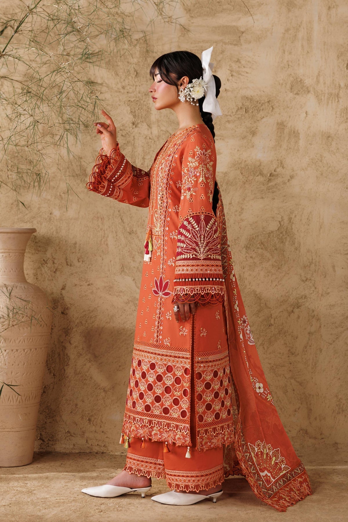 Akbar Aslam | Elea Lawn 26 | Alpine - Luxury Dress - available at Maria Faisal in UK and USA.